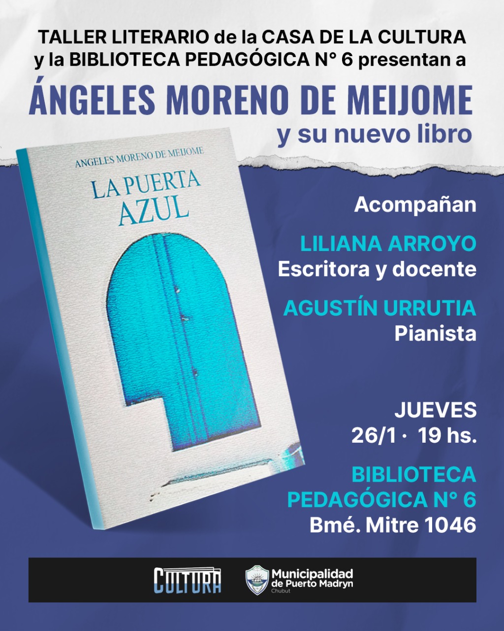 Ángeles Moreno De Meijome Presenta Su Nuevo Libro “La Puerta Azul”