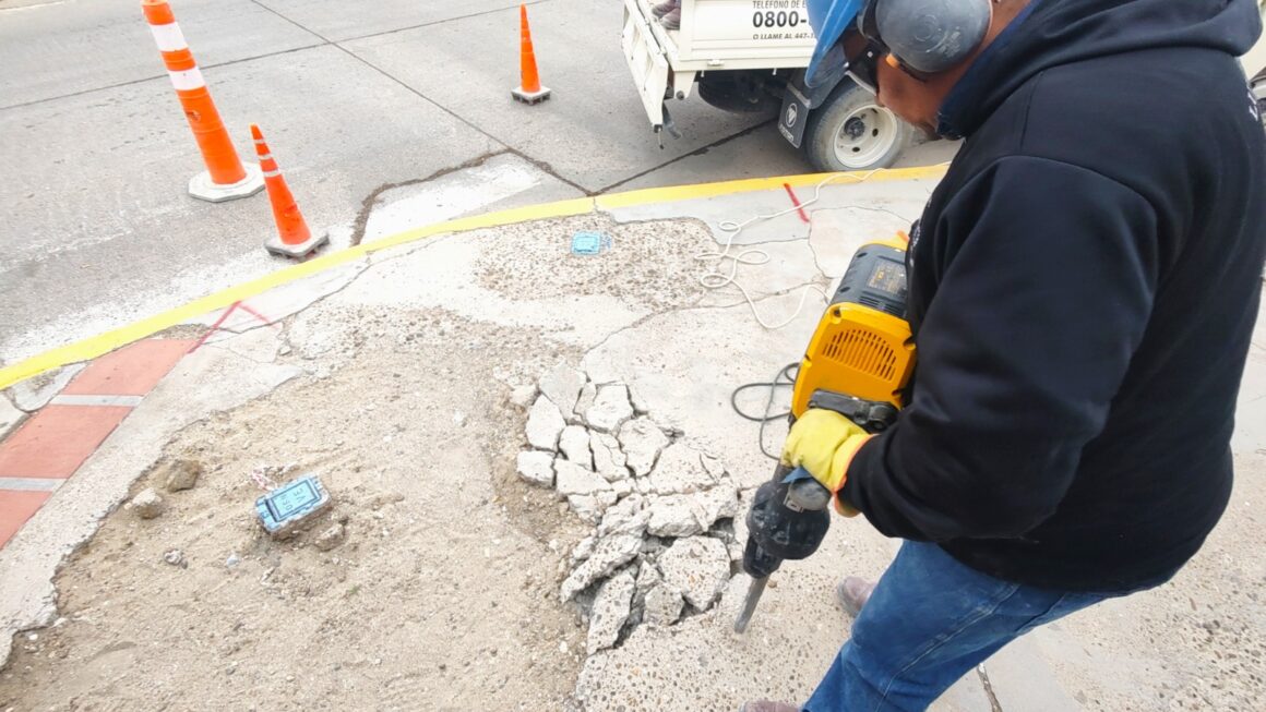 Reconstrucción de veredas en la zona sur de la ciudad