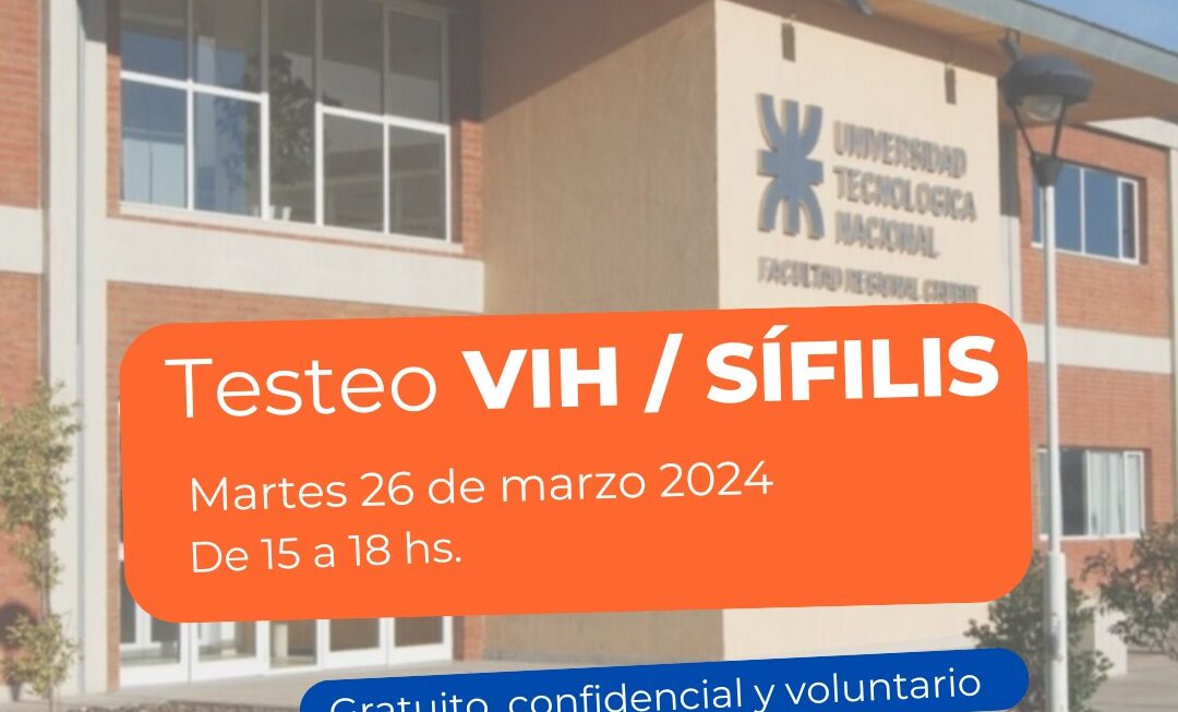 Testeos de VIH y de Sifilis, en la sede de la UTN Puerto Madryn