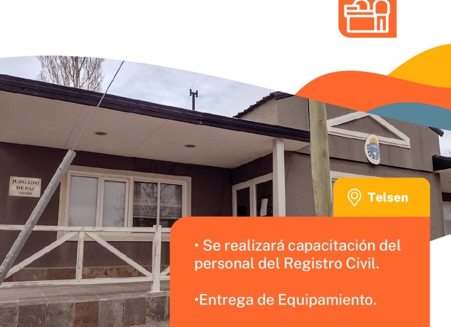 Provincia capacita al personal del Registro Civil en Telsen