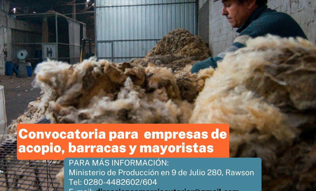 Provincia convoca a empresas de acopio a inscribirse en el registro de Comercio Interior