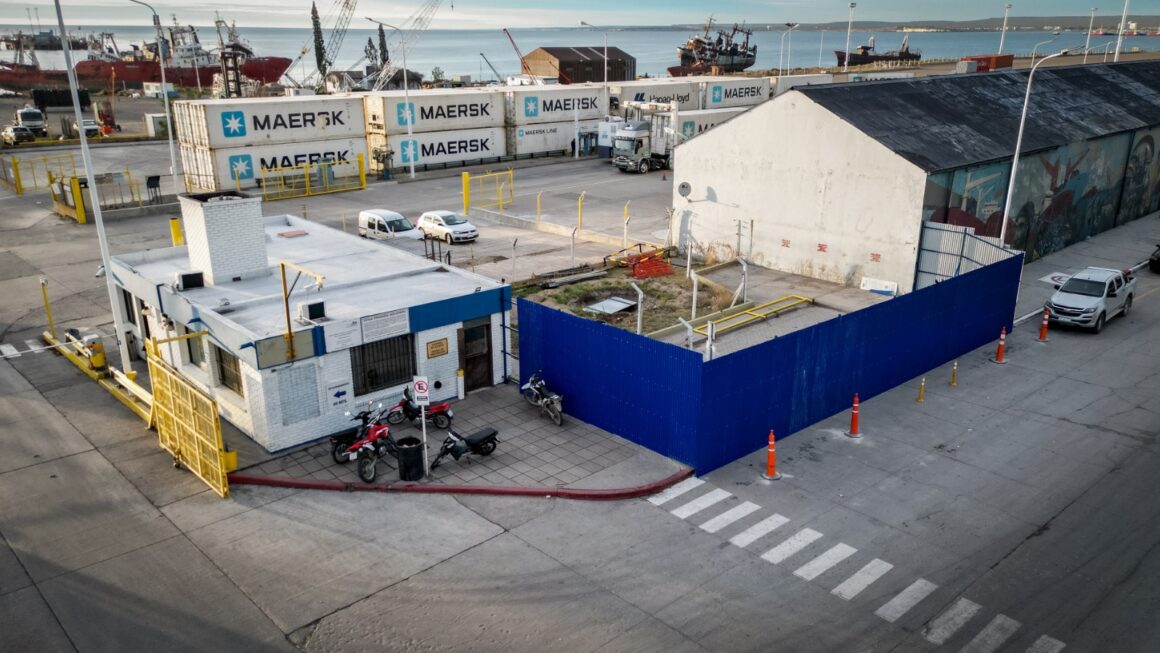 Provincia inicia la obra del nuevo control de acceso del Muelle Almirante Storni en Madryn