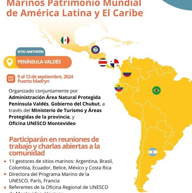 Chubut recibirá a referentes de Latinoamérica, el Caribe y la UNESCO al ser sede de un encuentro de conservación
