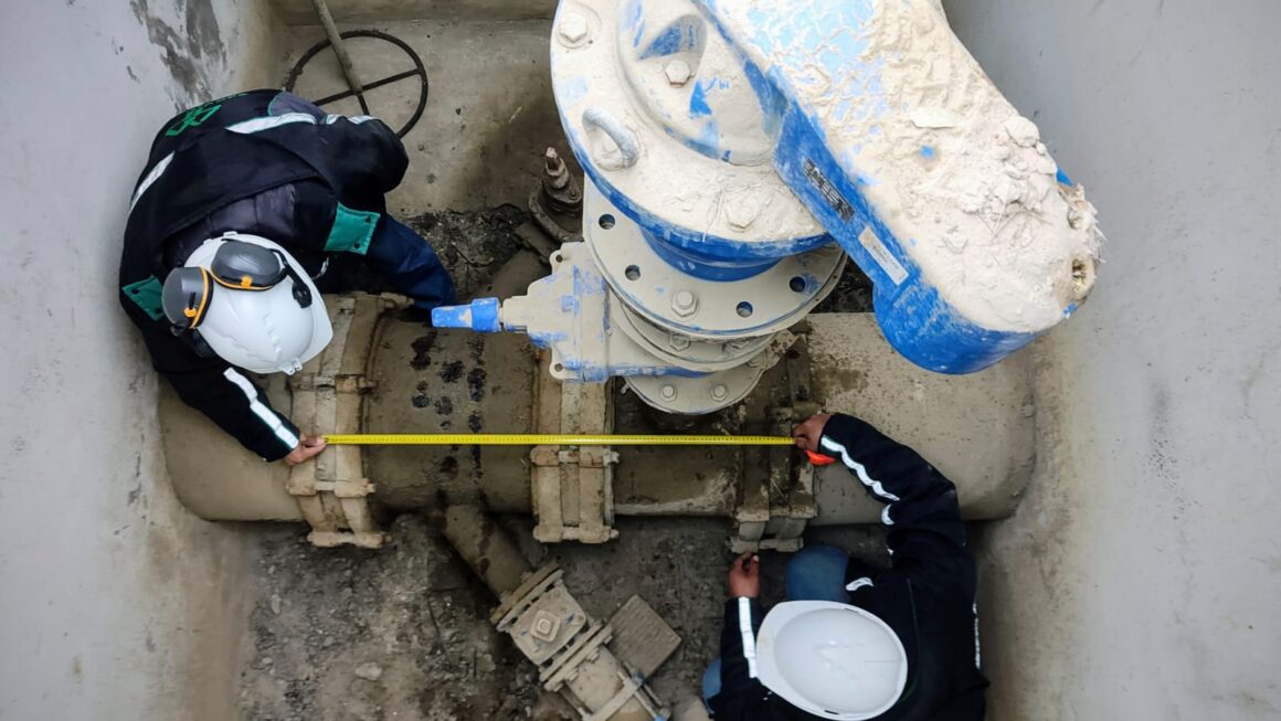 Importantes obras sobre el acueducto de 500 mm.