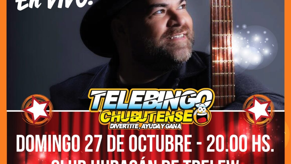 Juan Fuentes, ex cantante de Los Huayra, cerrará el Telebingo Chubutense en Trelew