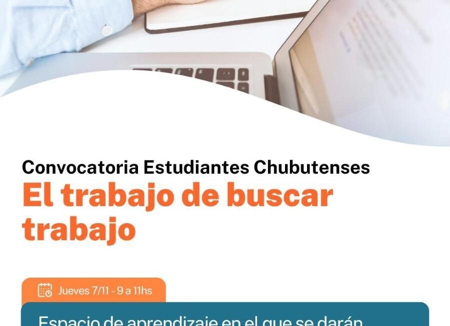 Provincia invita a jóvenes a participar del taller virtual “El Trabajo de Buscar Trabajo”
