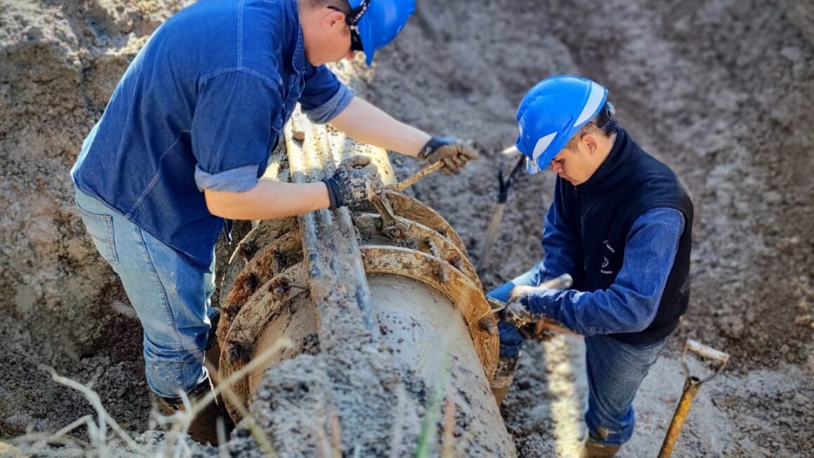 Finalizó la reparación sobre el Acueducto de 500mm