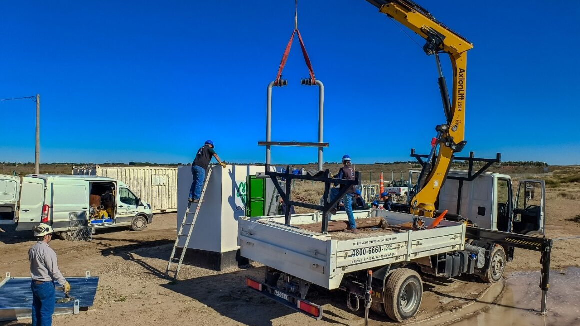 Finalizaron las tareas de montaje sobre la nueva estación en “El Doradillo.