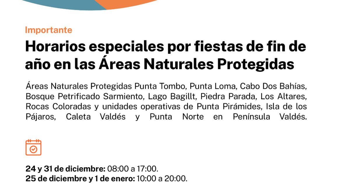 Provincia informó los horarios de acceso a las Áreas Naturales Protegidas durante las fiestas de fin de año