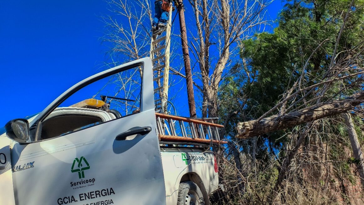 Durante el temporal de viento, se atendieron más de 130 reclamos, sobre el servicio de energía.