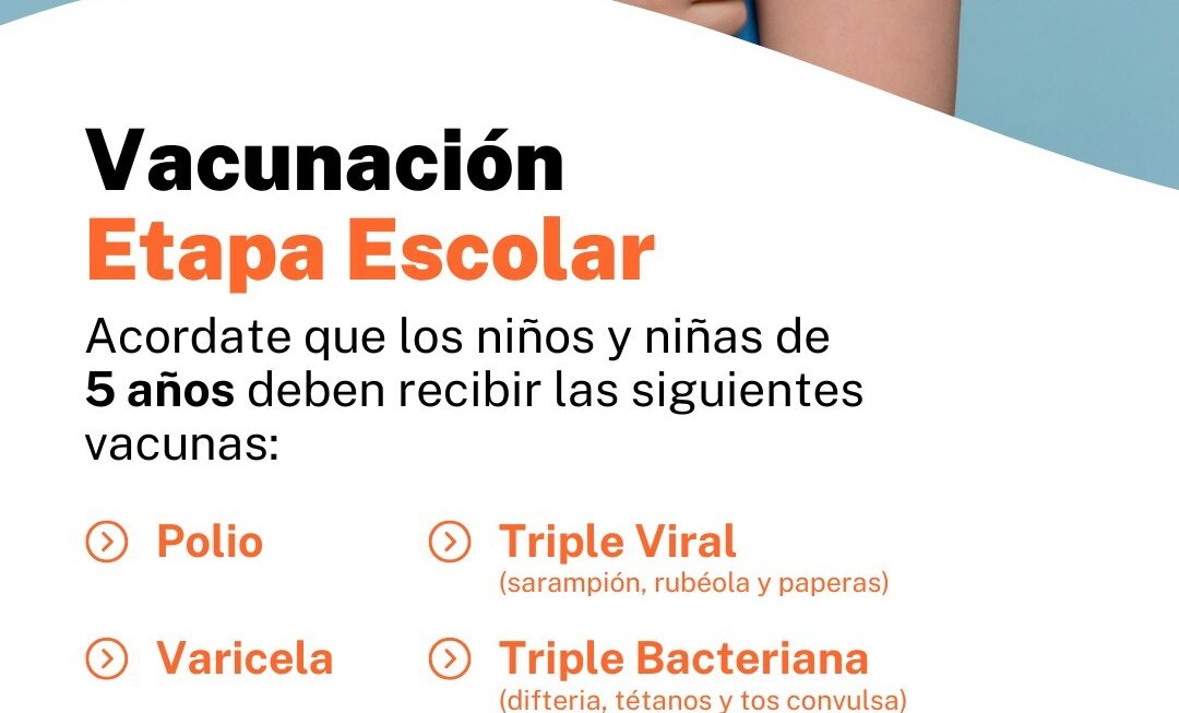 Provincia recordó a las familias la importancia de completar la vacunación de niñas y niños en etapa escolar