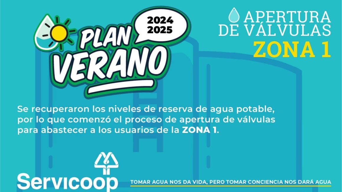 Se normaliza el abastecimiento de agua en la zona 1