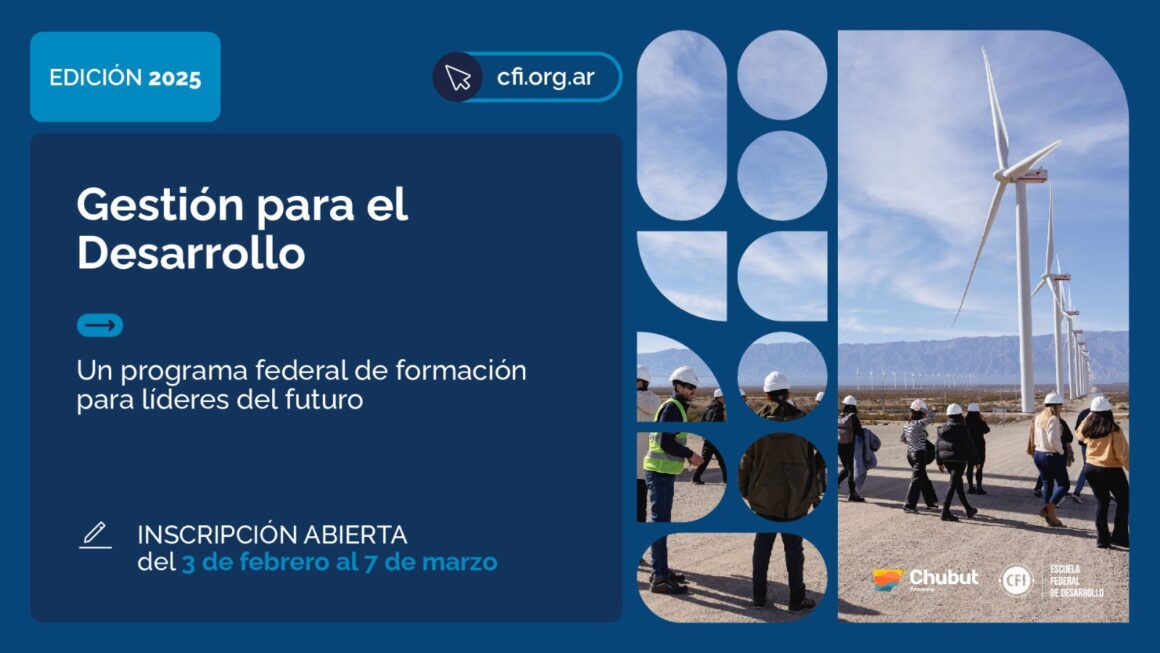 El Gobierno Provincial recuerda que está abierta la inscripción al Programa Federal de Formación “Gestión para el Desarrollo”