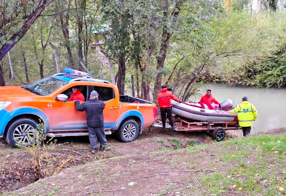 El Gobierno Provincial continúa con la búsqueda de Emanuel Centeno y realiza recorridas en las márgenes del Río Chubut