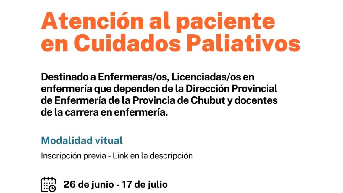 Provincia coordina una capacitación en Atención al Paciente en Cuidados Paliativos
