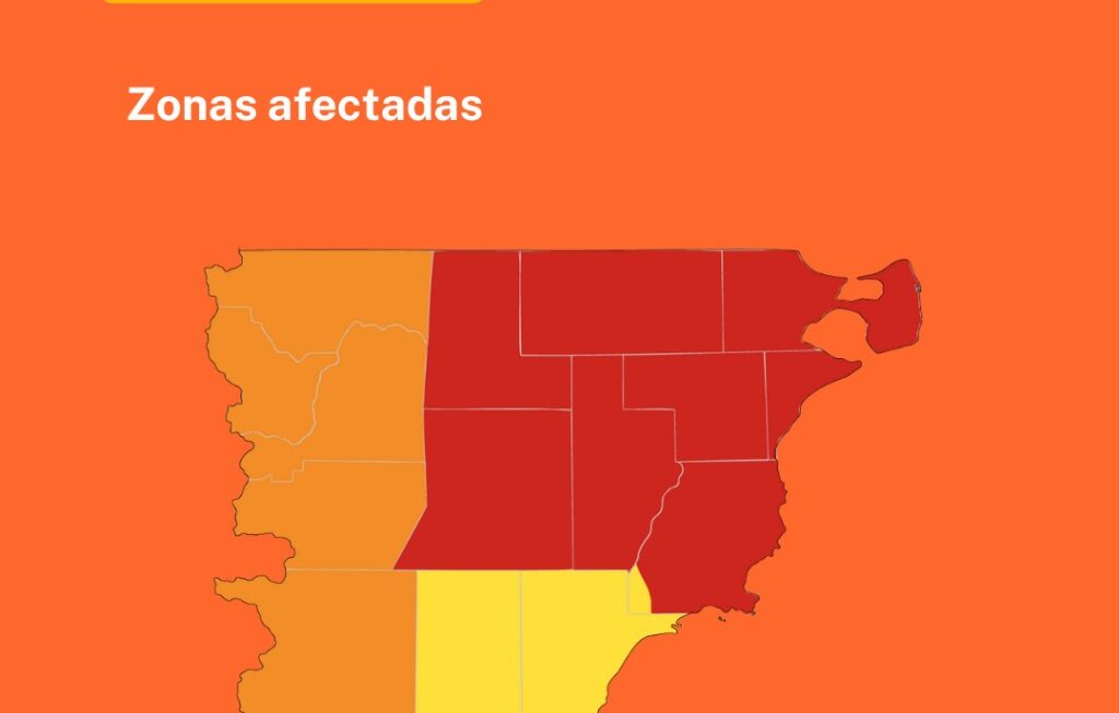 Suspensión de clases por alerta roja en cinco regiones educativas del Chubut