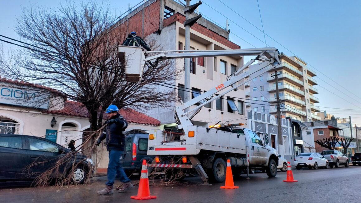Despeje aéreo sobre redes de distribución de energía.