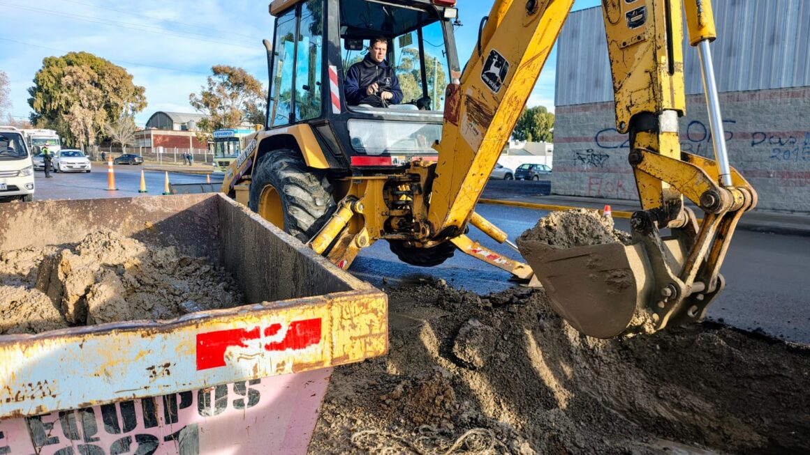 Reparación de red de agua, en la zona céntrica.