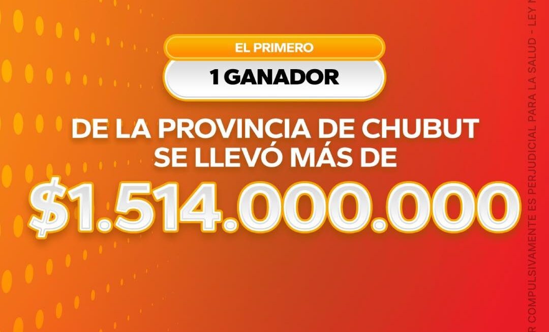 Un apostador de Trelew ganó más de 1.500 millones de pesos en el Quini 6