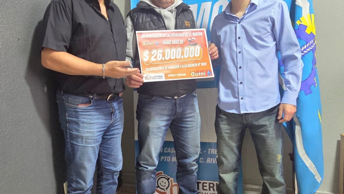Lotería del Chubut entregó un premio de 26 millones de pesos a trabajador de “La Trochita”