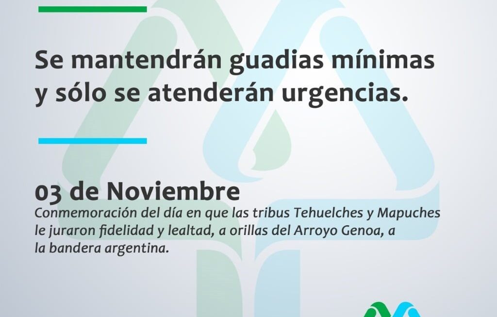 Lunes 03 de noviembre, sin atención al público.