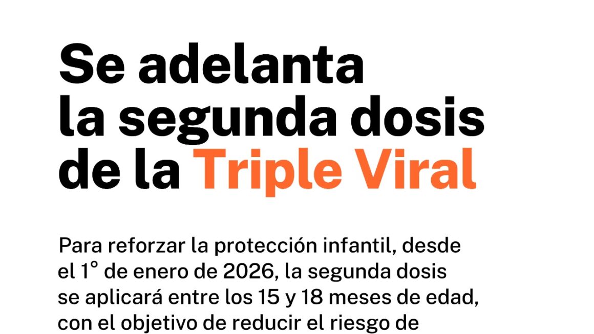 Salud informó que se adelantará la segunda dosis de la vacuna Triple Viral para reforzar la protección infantil
