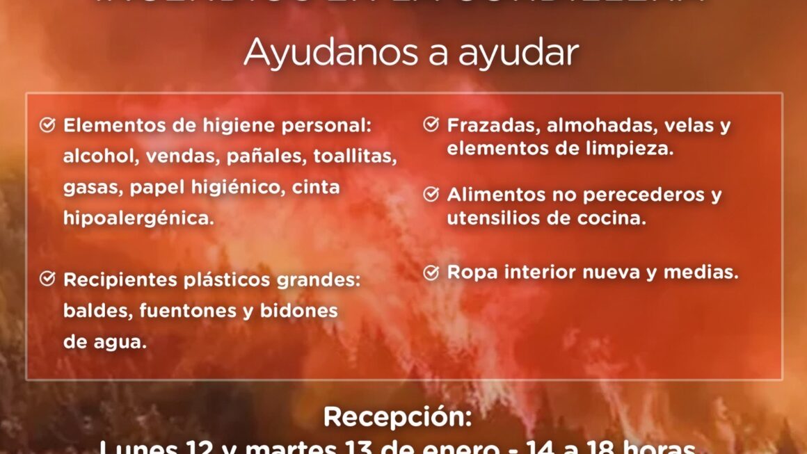 Sastre Anunció Que El Municipio Hará Una Colecta Solidaria Por Los Incendios En La Cordillera