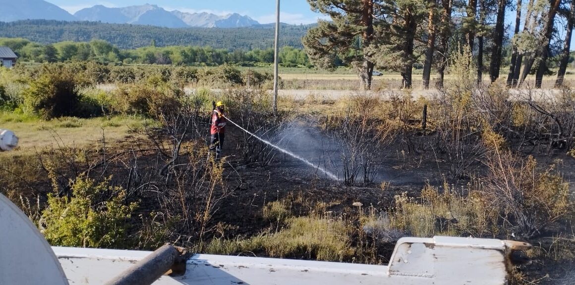 Después de un rápido ataque inicial, Provincia logró contener el incendio forestal en Cholila