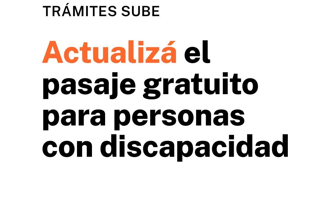 Provincia informó que está habilitada la renovación del beneficio de gratuidad por discapacidad en el transporte