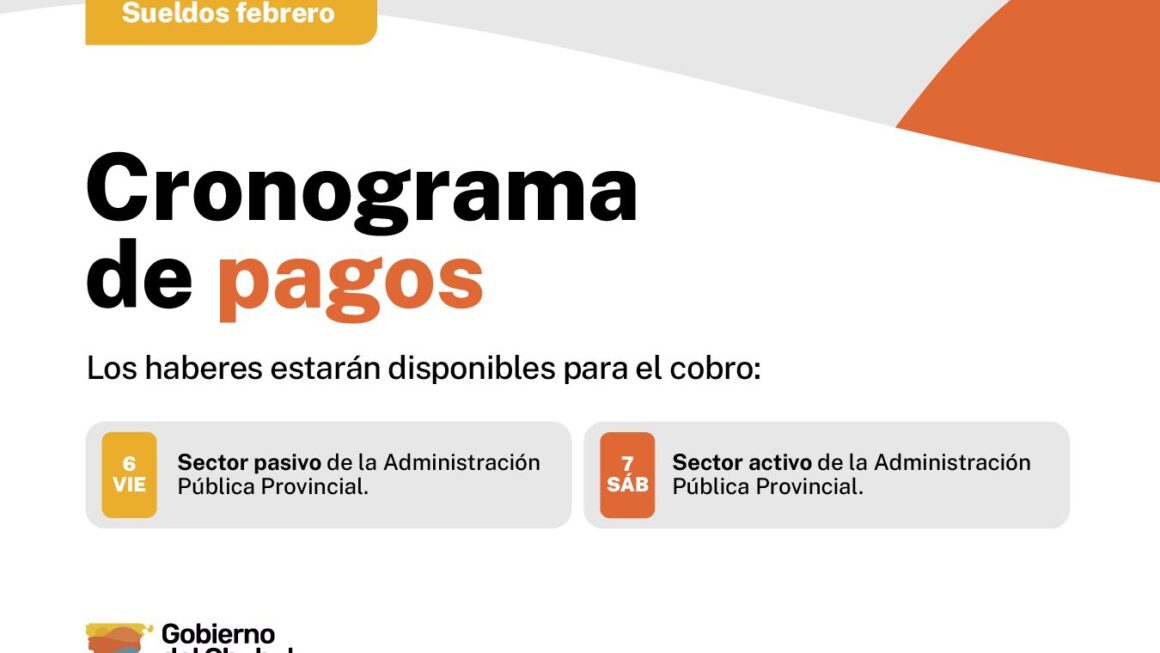 Provincia deposita el jueves 5 los haberes a jubilados y el viernes 6 a empleados públicos en actividad