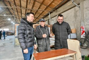 Torres y Taccetta recorrieron la obra del nuevo módulo de la Planta de Tratamiento de Residuos Sólidos Urbanos de Esquel