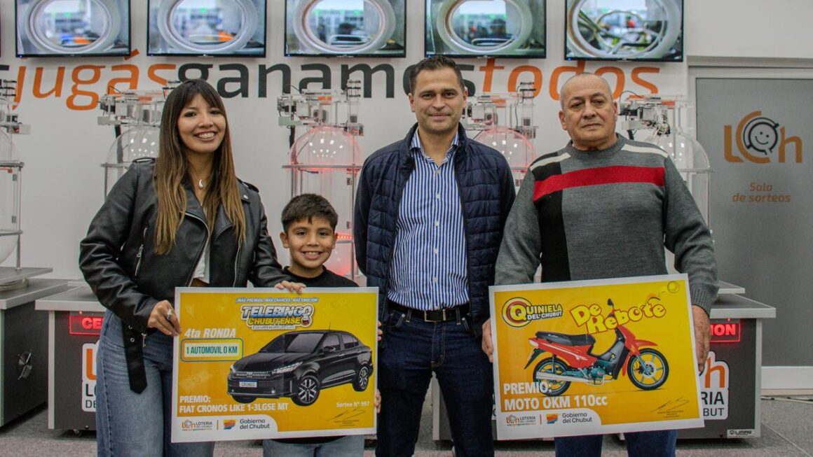 El Telebingo Chubutense entregó un auto, una moto y repartió millones de pesos en toda la provincia