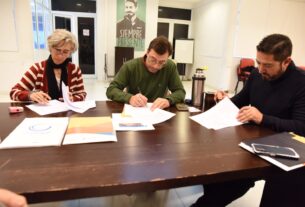 Provincia avanza en la preservación de Piedra Calada con un convenio entre Cultura, la Universidad del Chubut y la comuna de Las Plumas