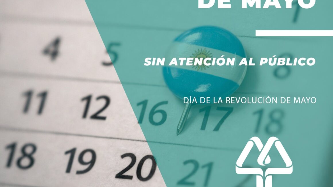 Lunes 25 de mayo, sin atención al público