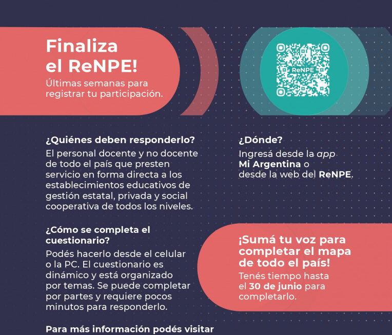 Docentes de Chubut recibirán puntaje por completar el Relevamiento Nacional de Personal Educativo