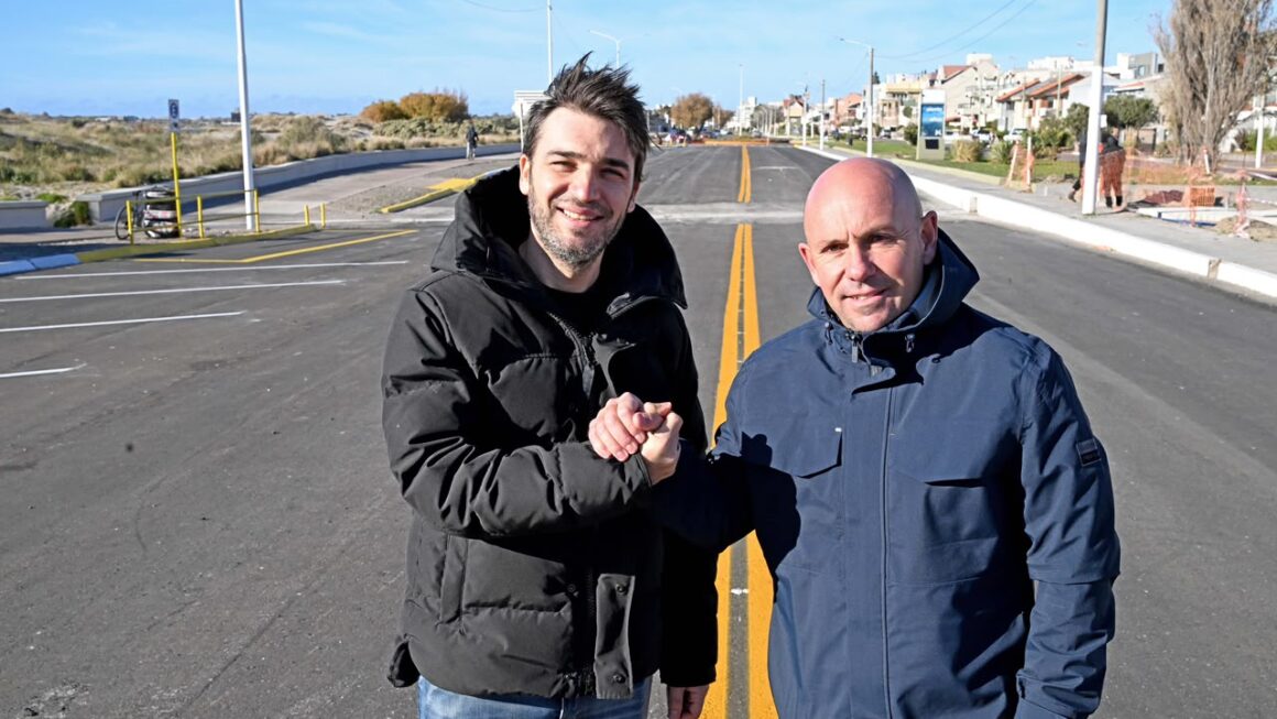 Torres y Sastre recorrieron la obra del boulevard Brown, que quedará habilitada este jueves