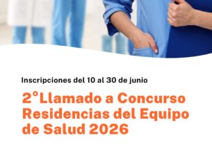 Continúa abierta la inscripción al segundo llamado para cubrir cargos de las “Residencias del Equipo de Salud de Chubut 2026”