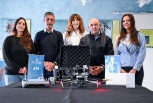 Sastre Presentó Un Nuevo Dron Para Fortalecer El Programa De Prevención Y Lucha Contra Incendios