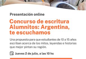 Educación invita a participar de la presentación del concurso de escritura “Alumnitos: Argentina, te escuchamos”